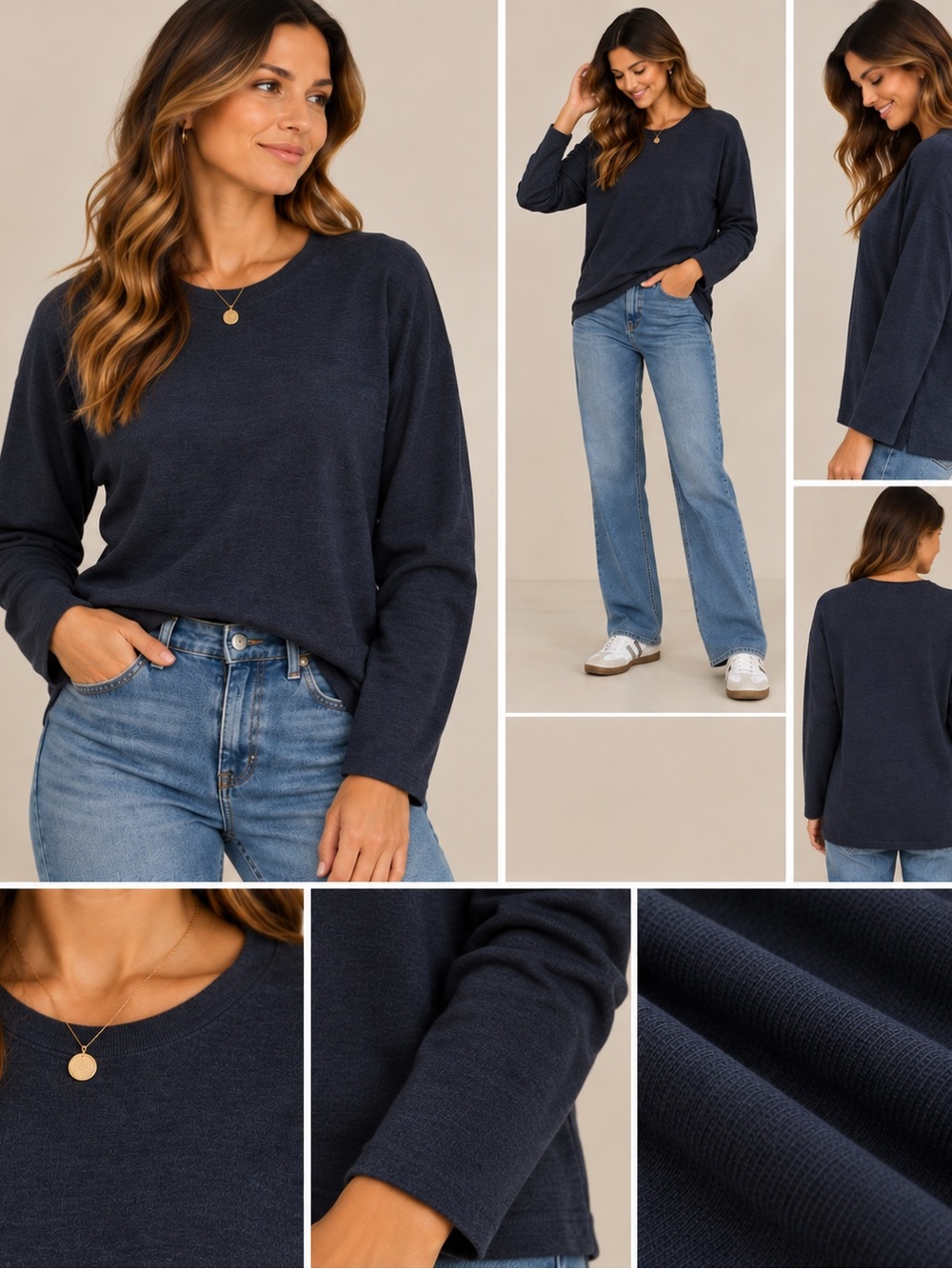 Lightweight Black Long-Sleeve Women's Sweater
